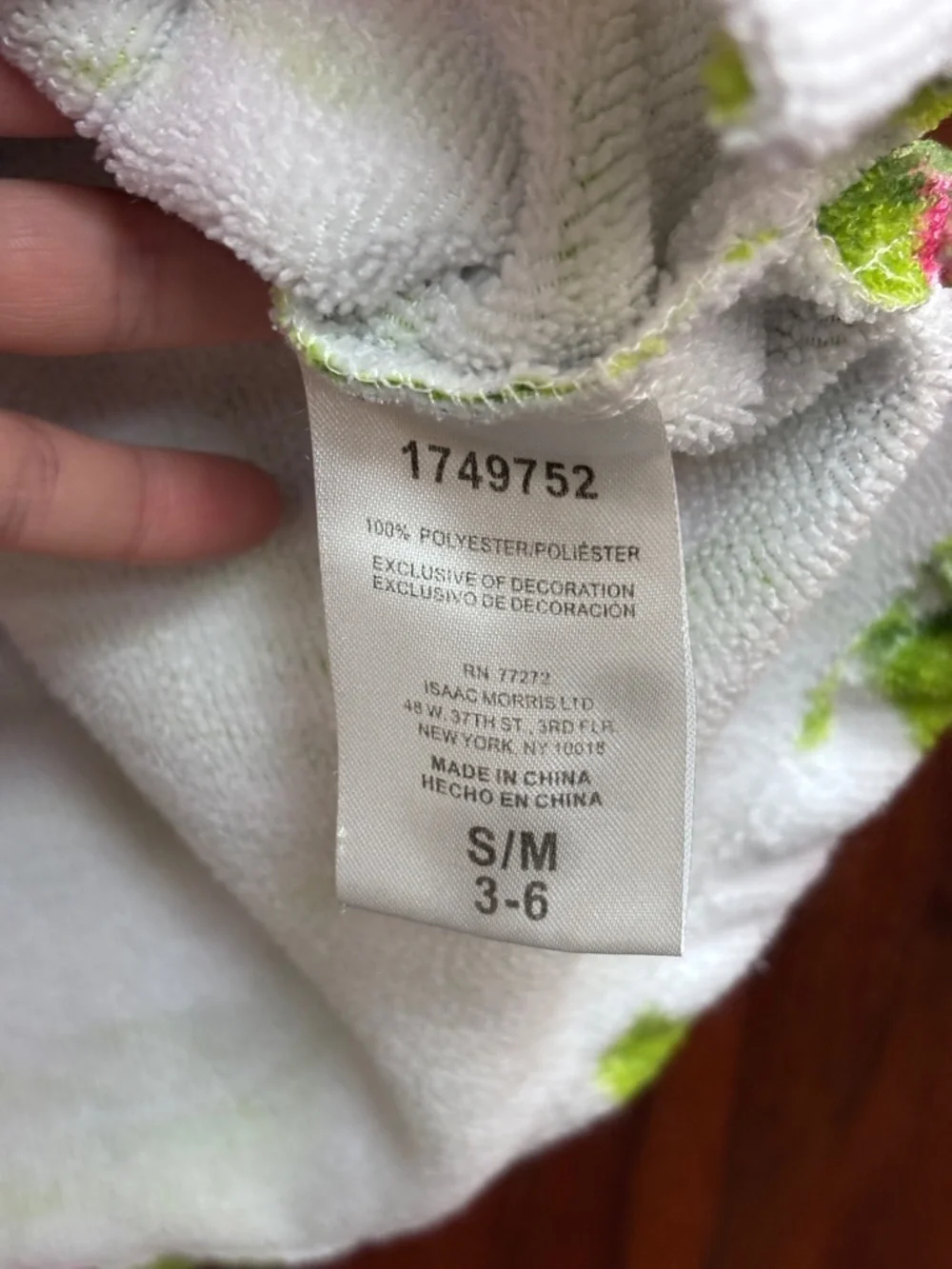 Tommy Bahama Golden Logo Hooded Towel Jacket w Pink Flowers & Lime Accents, EUC